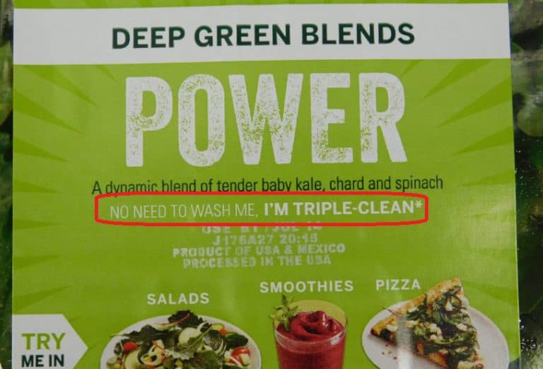 Pre-Washed Lettuce - Triple-Clean Salad Label