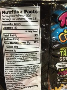 Food Coloring Additive Examples - Trolli Sour Brite Crawlers Ingredients List