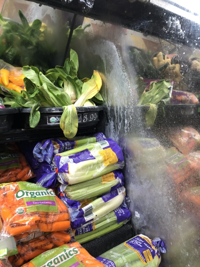 Dirty produce display