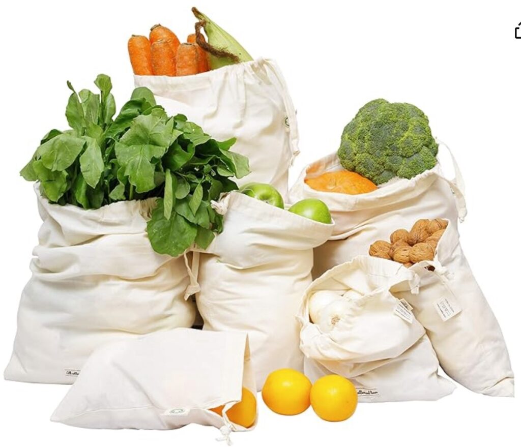 reusable produce bags - sold on amazon