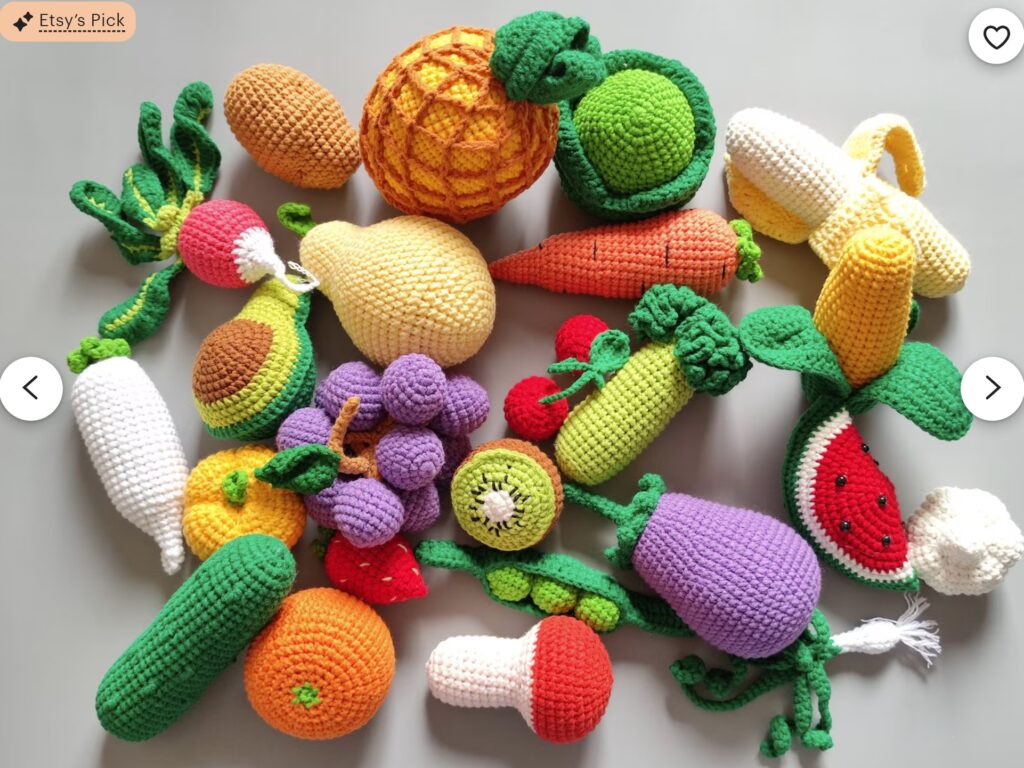 crochet play food for baby