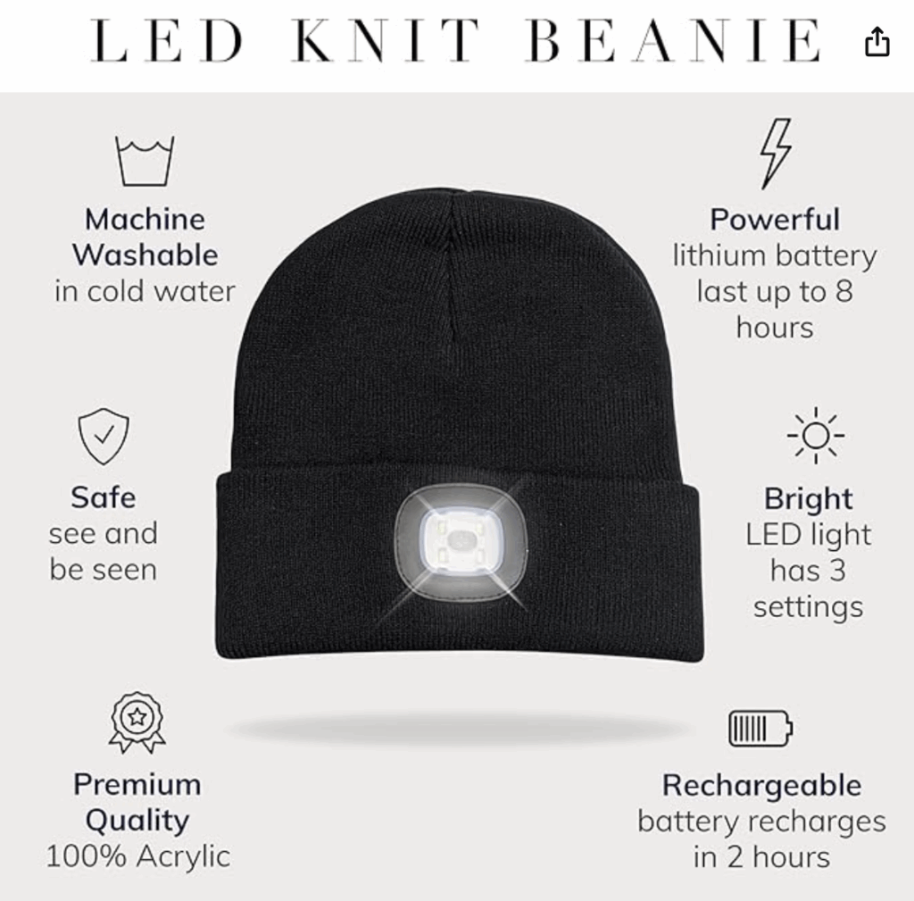 led knit beanie