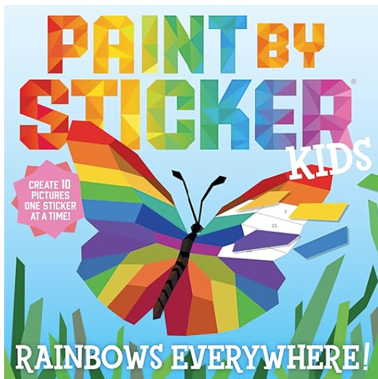 paint by stickers kids rainbow