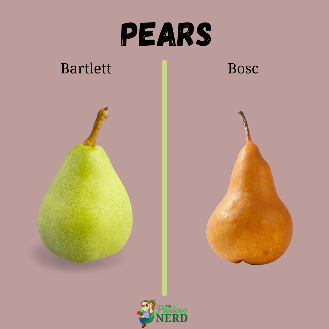 bartlett vs bosc pears